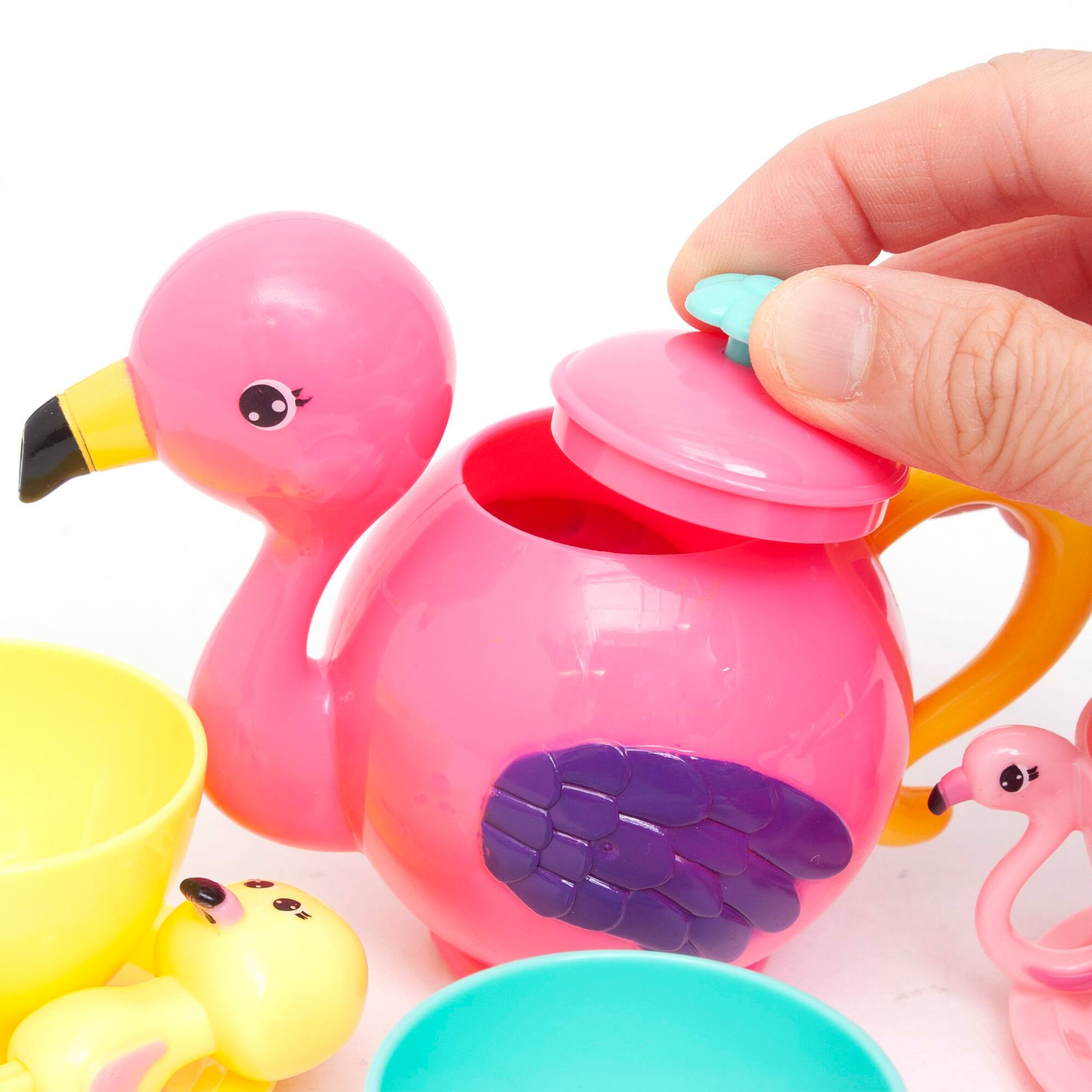 Zoo Troop Flamingo Teapot Animal Themed Tea Party Gift Set